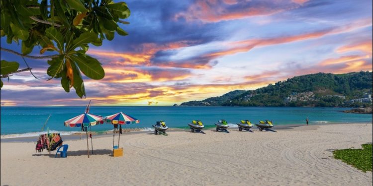 The ocean view from a kid-friendly resort in Phuket
